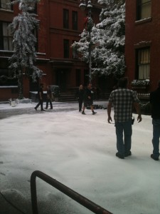 snow on set