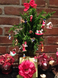 Mini Tree with Tiny Wooden Figures